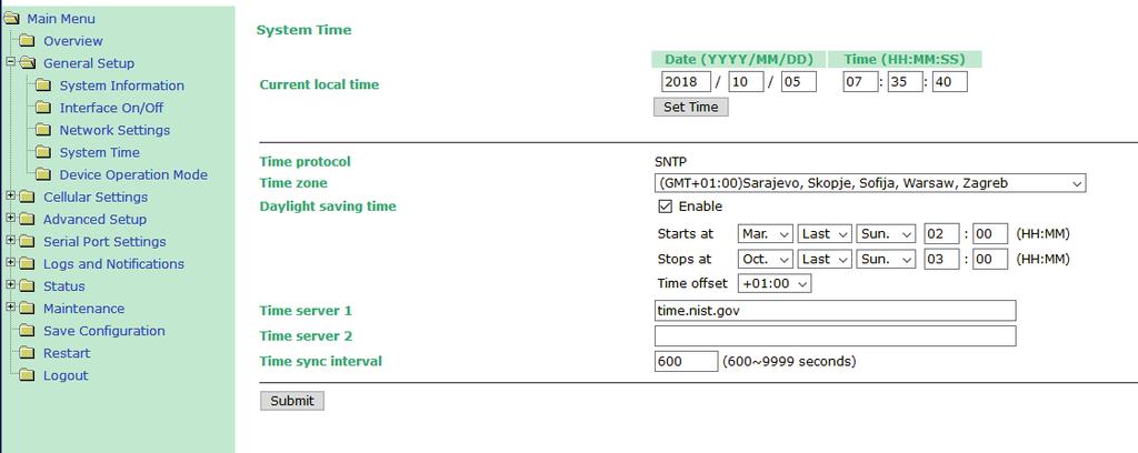 str 4 System Time Na poczatku ustaw właściwą strefę dla Polski Następnie zaznacz automatyczną zmianę czasu lato/zima Czas letni w Polsce