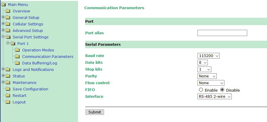 str 7 Communication Parameters m2m.