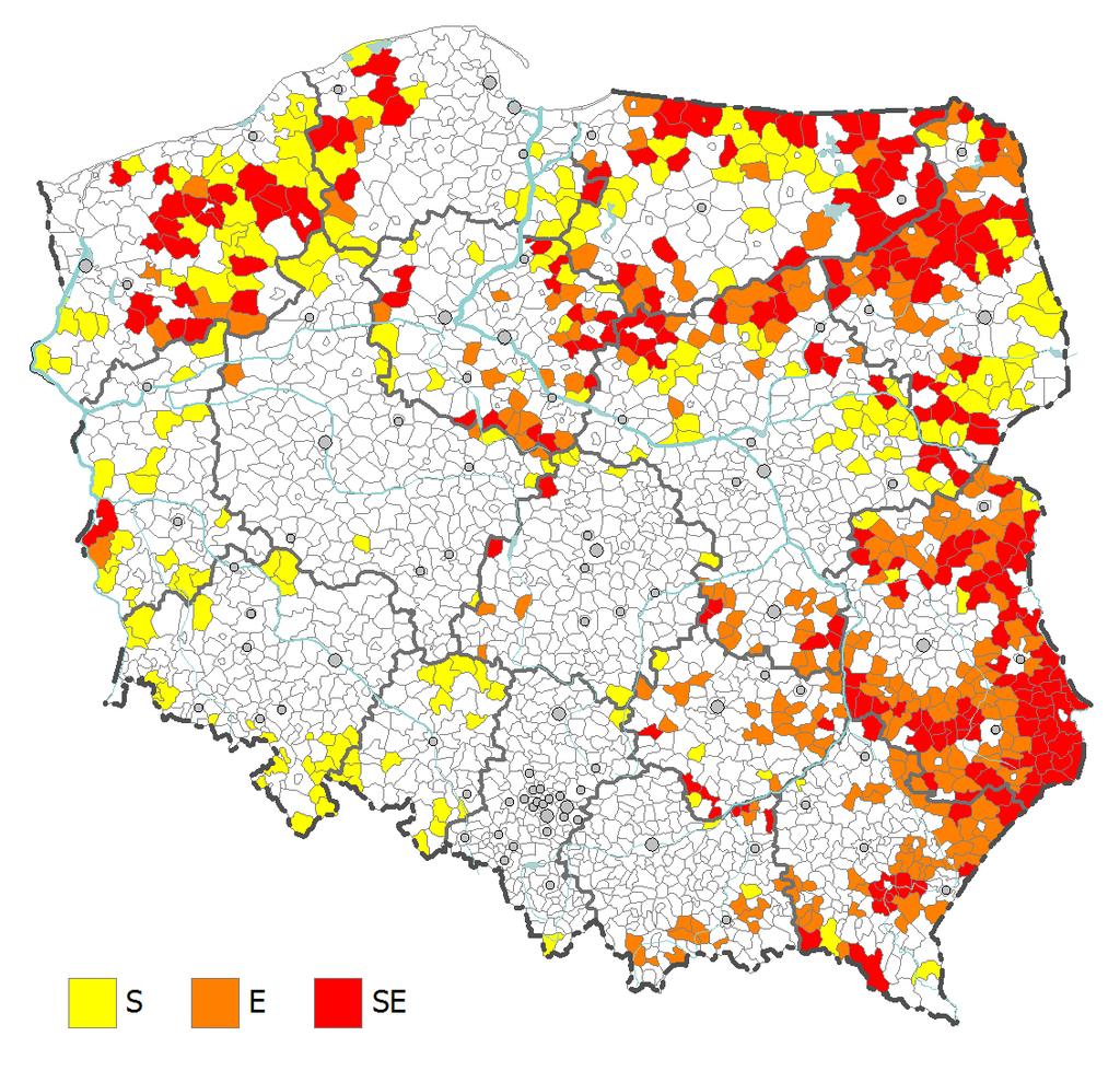 Terytorialny Zasięg Programu 2020 + w projekcie KSRR2030 Najnowsze wyniki