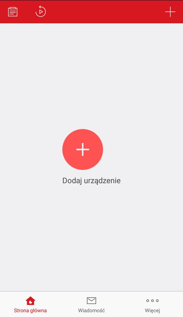 Dodanie rejestratora w aplikacji HQ-Connect Otwieramy aplikację HQ-Connect. Klikamy przycisk Dodaj urządzenie.