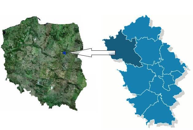 Rysunek 1 Położenie gminy Łochów na tle powiatu węgrowskiego. Źródło: Opracowanie własne na podstawie http://www.geoportal.gov.pl/ 2.