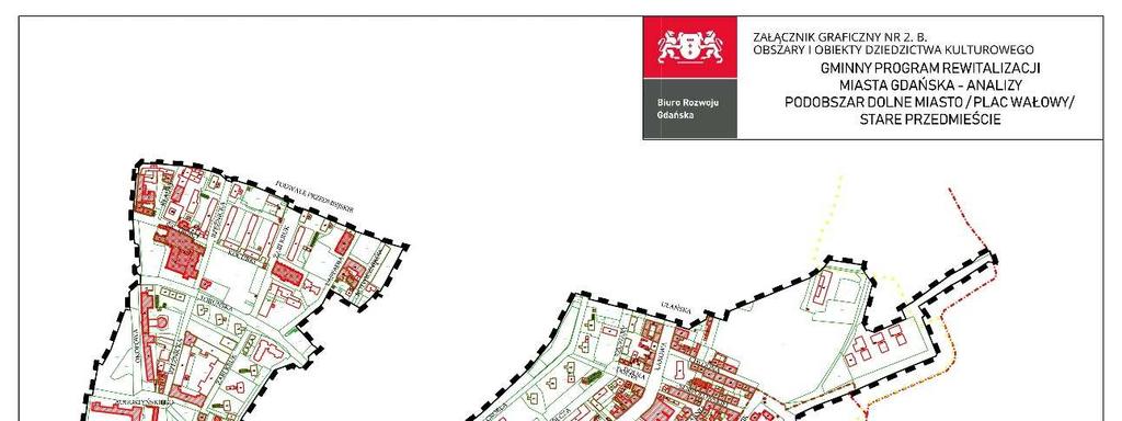 odkryte kazamaty zostały wkomponowane w otoczenie i wyeksponowane na tle parkingu. Ogólnodostępny parking kubaturowy wpłynie na obniżenie walorów krajobrazowych układu urbanistycznego podobszaru.