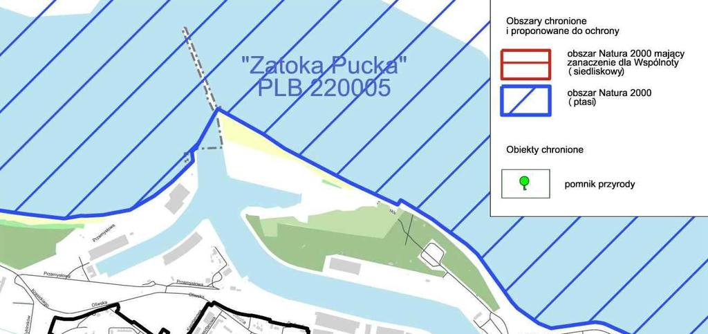 We wschodniej części podobszaru Nowy Port z Twierdzą Wisłoujście, na terenie Twierdzy Wisłoujście ustanowiono obszar Natura 2000 Twierdza Wisłoujście PLH220030.