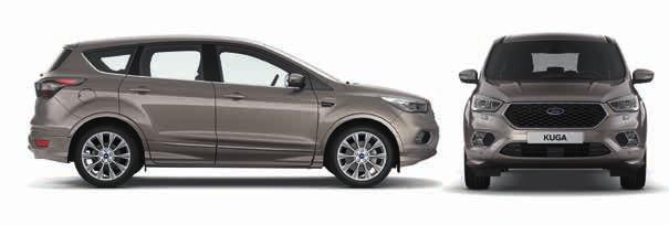FORD KUGA Dane techniczne Masy (kg) 1.5 EcBst - 176 KM, A6, AWD 2.0 EcBst - 230 KM, A6, AWD 2.0 TDCi - 150 KM, PwerShift, AWD 2.0 TDCi - 180 KM, PwerShift, AWD Masa własna * 1 739 b.d.