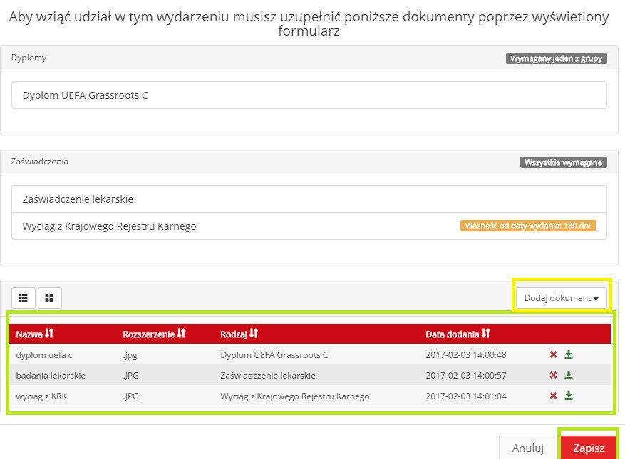 KROK 9 dodajemy wymagane