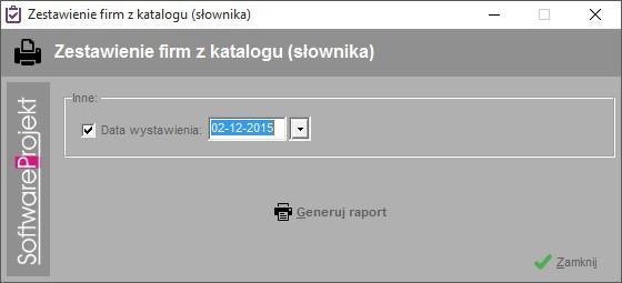 Raport - Zestawienie komputerów dla wskazanego klasyfikatora 7.