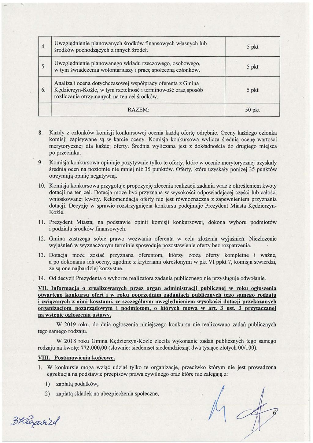 '. '. 4, Uwzględnienie planowanych środków [mansowych własnych lub środków pochodzących z innych źródeł.