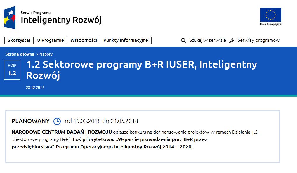 Program Operacyjny Inteligentny Rozwój