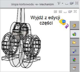 Rysunek 6.43. Widok w trakcie edycji części w złożeniu Rysunek 6.44.