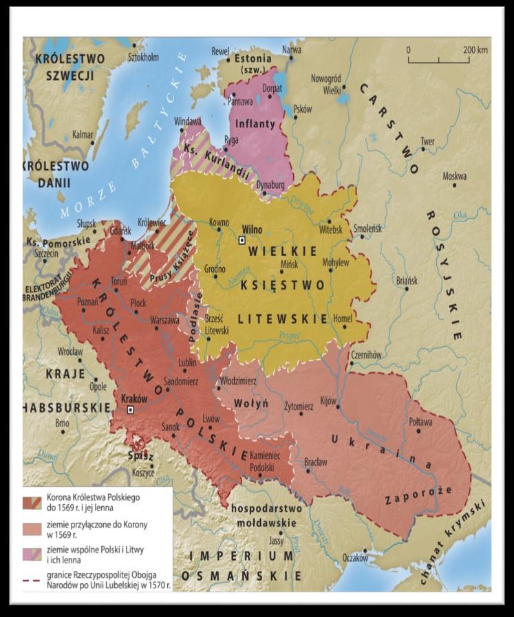 Wschodni sąsiad Polski U wschodnich granic Królestwa Polskiego leżała Litwa.