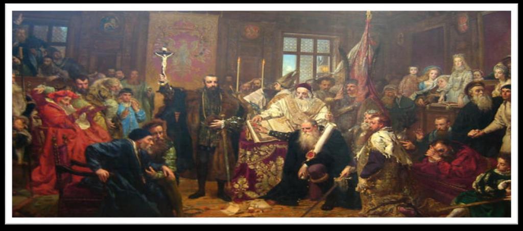 Unia polsko - litewska Do zawarcia unii polsko litewskiej doszło w Krewie w 1385 roku.