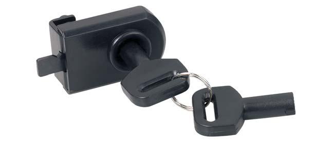 Model AUDIO Do szafek Hi Fi Grubość szkła maksymalnie 6 mm Puszka - tworzywo/metal Klucz - tworzywo Zasada działania Przekręcenie klucza o 180 powoduje otwarcie lub zamknięcie zamka Skład kompletu 1
