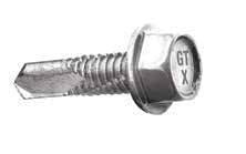 GTX 5 Bimetaliczne łączniki nierdzewne bez podkładki do mocowania blach i samowiercące samogwintujące ze stali austenitycznej (bimetaliczne), z punktem wiercącym #3, drobnym gwintem oraz łbem