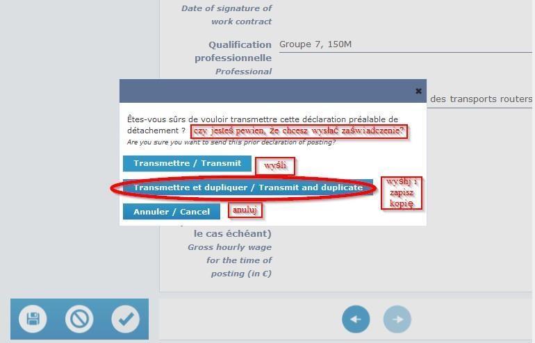 9) Wysłanie zaświadczenia po użyciu opcji Transmit