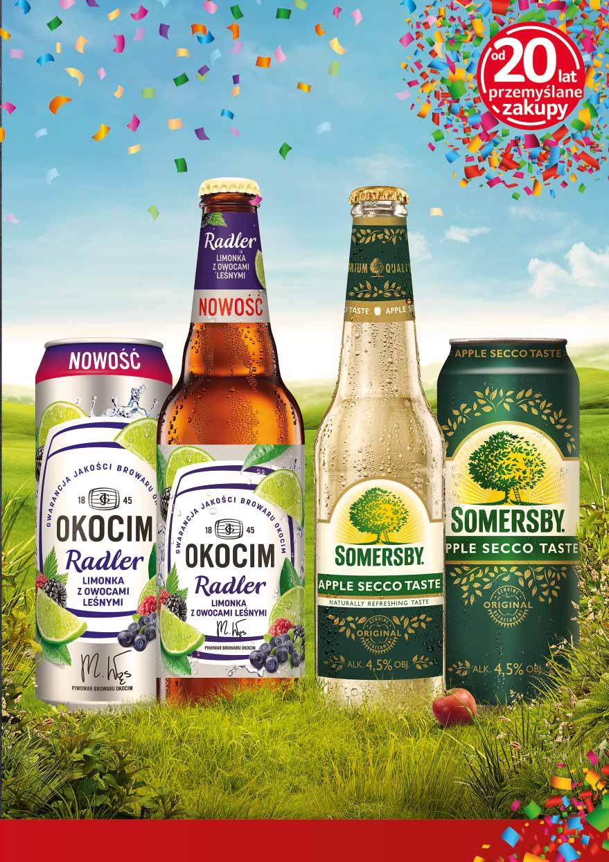 PIWO OKOCIM RADLER LIMONKA Z OWOCAMI LEŚNYMI 500 ML pakowane po 20 szt. puszka w cenie: 1.99, z VAT 2.45, pakowane po 4 szt. 59450130 1 69 z VAT 2.