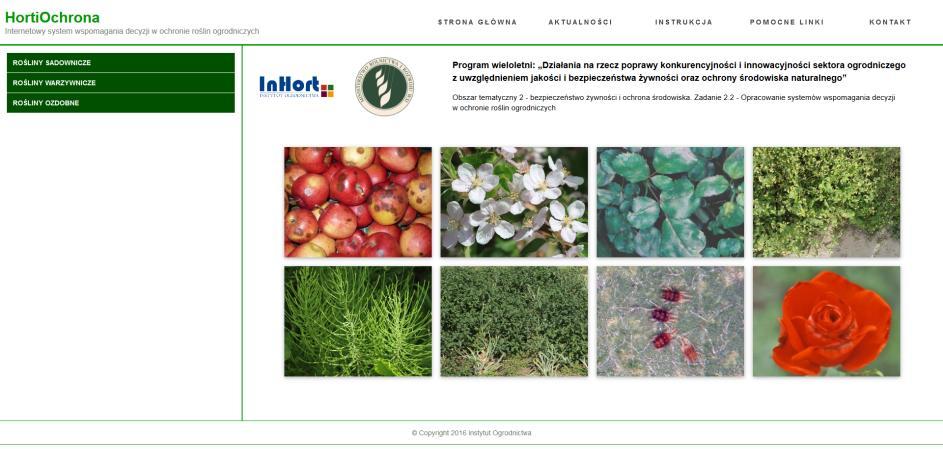 HortiOchrona - system doradczy dla ogrodnictwa Kierownik zadania: dr Zbigniew Anyszka Autorzy systemu: dr Małgorzata Tartanus, mgr Daniel Sas, dr Zbigniew Anyszka Program Wieloletni: Działania na
