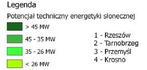 Średnie roczne nasłonecznienie w Polsce wynosi około 1000 kwh/m 2. Obszar powiatu brzozowskiego znajduje się na terenie o średnim rocznym nasłonecznieniu 1100 kwh/m 2.