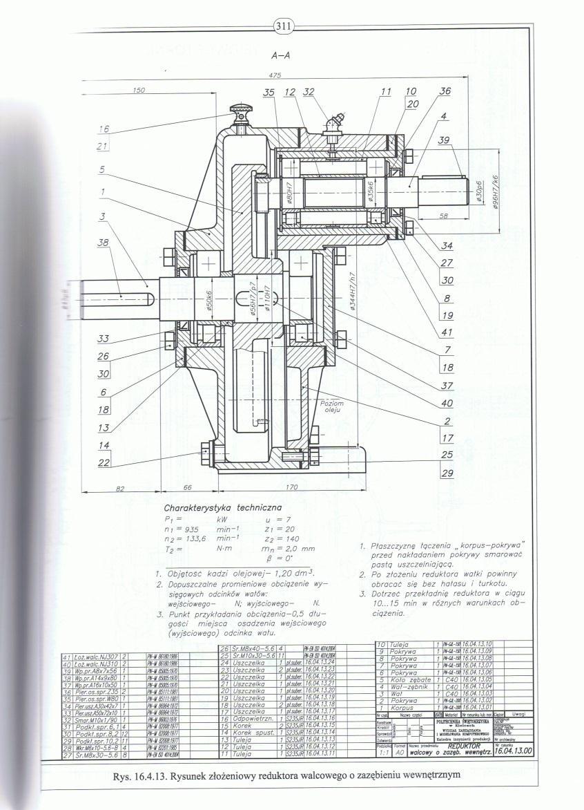 Dane wejściowe do modułu 1 Rysunek złożeniowy