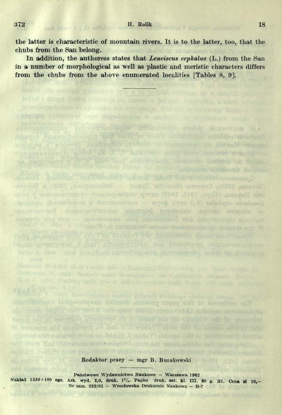 Państwowe W ydawnictwo Naukowe W aiszawa 1962 Nakład 1550 + 100 egz. Ark. wyd. 2,0, druk. I 1/*- Papier druk. sat. kl. III. 80 g. BI. Cena zł 10, Nr zam.