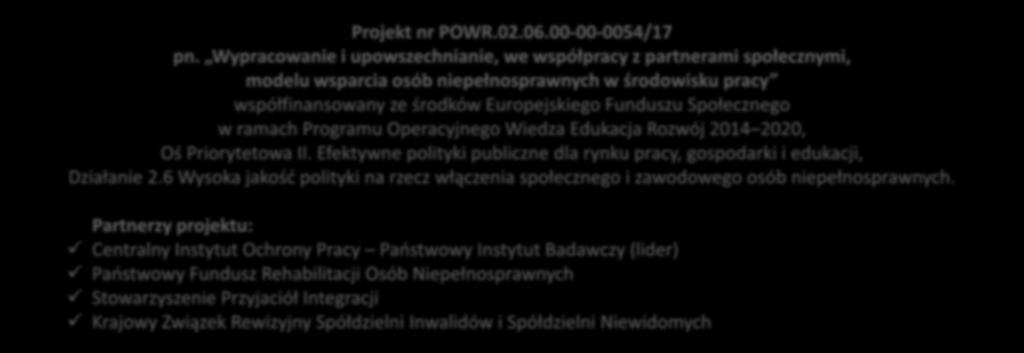 Projekt nr POWR.02.06.00-00-0054/17 pn.