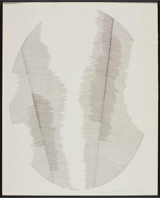 43. janusz ORBITOWSKI (1940-2017) BeZ TYTuŁu Ołówek, tusz, papier, 49,5 x 39,5 cm, sygn.
