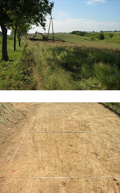 Fot. 1. Widok na stanowisko w trakcie zdejmowania humusu w obrębie wykopu. Fot. 2.