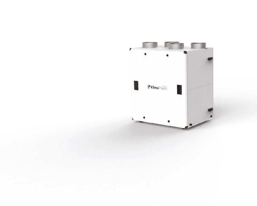 kompaktowa centralka z wymiennikiem krzyżowym przeciwprądowym KCX (sterownik LCD) sterownik LCD SYSTEMY WENTYLACYJNE KLIMA-THERM TYP NOMINALNY WYDATEK POWIETRZA [m 3 /h] SPRAWNOŚĆ ODZYSKU MOC GRZAŁKI