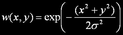 Detektor Harrisa Dla każdego piksela (x, y) oryginalnego obrazu wyliczana jest macierz autokorelacji postaci: gdzie: I jest funkcją intensywności, jest operatorem splotu, w jest oknem Gaussowskim