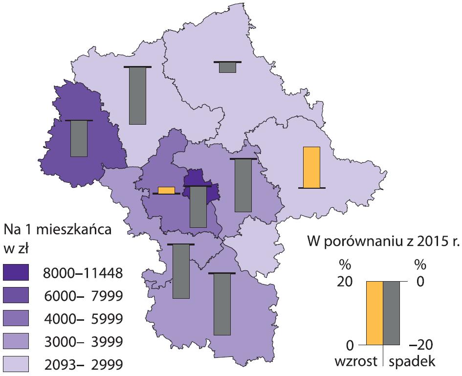 Gospodarka Podmioty gospodarki narodowej w rejestrze REGON według podregionów w 2016 r.