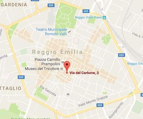 Miejsce zakwaterowania: Palazzo del Carbone Miejsce zakwaterowania znajduje się w samym sercu Reggio Emilia przy ulicy Via del Carbone 3, 2 minuty piechotą od Piazza Duomo głównego placu Reggio