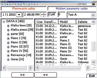 Panel dotykowy z czytelną grafiką Touch screen with clear graphics łatwy i prosty w obsłudze interfejs użytkownika z możliwością ograniczenia dostępu umożliwia konfigurację systemu oraz przekazuje