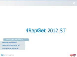 Program RapGet RapGet software Dodatkowo istnieje możliwość wczytania raportów do komputera pc przy użyciu programu RapGet 2009 st.