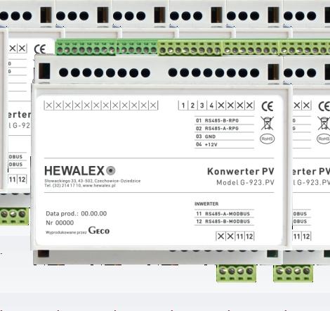 Konwerter PV Konwerter PV Opcjonalny moduł do monitoringu parametrów pracy instalacji PV po stronie prądu stałego oraz ograniczania mocy