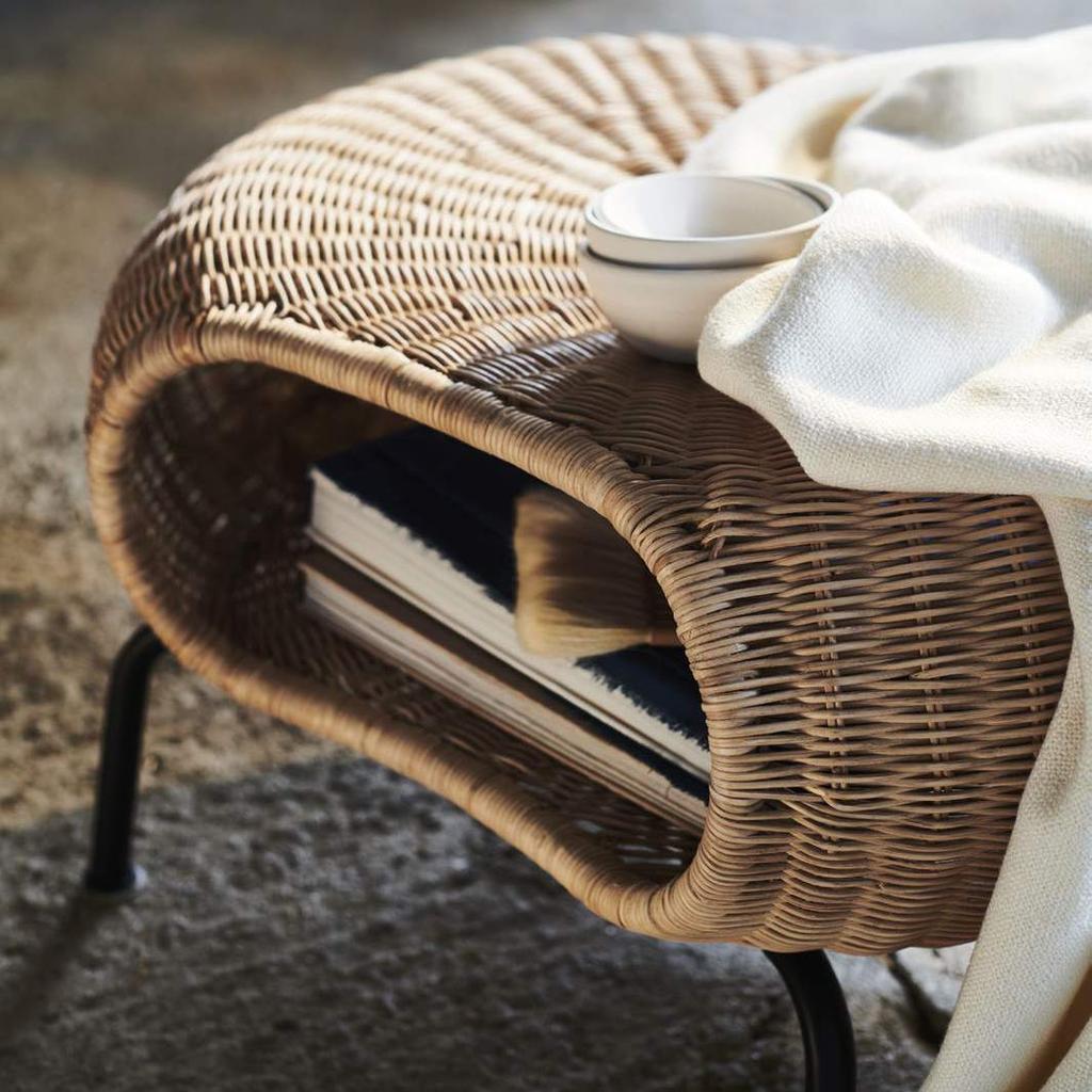 Materiały prasowe IKEA / KWIECIEŃ 2019 / 7 Rattanowi w podnóżku GAMLEHULT nadano ten piękny i funkcjonalny