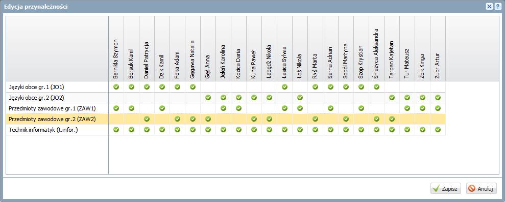 UONET+. Dokumentowanie zajęć realizowanych w ramach kształcenia modułowego 8/12 4.