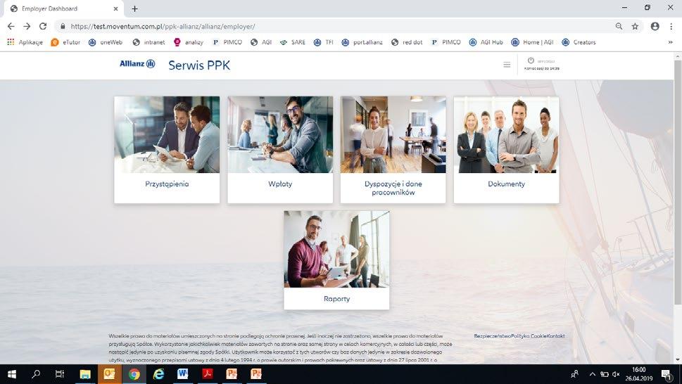WSPARCIE PRACODAWCY NARZĘDZIA Oferujemy kompleksowe wsparcie przy uruchomieniu PPK, które minimalizuje zaangażowanie pracodawcy: 1.