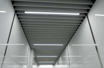 Strip ceiling LH1 (level +1) and LH3 (ground floor), white