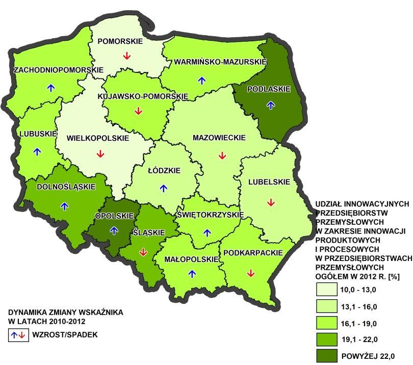 11. Udział wynalazków zgłoszonych z województwa do wszystkich wynalazków zgłoszonych w Polsce [%] % 12,00 łódzkie 6,62 7,72 7,48 10,00 8,00 6,00 4,00 2,00 0,00 zakładany trend 12.