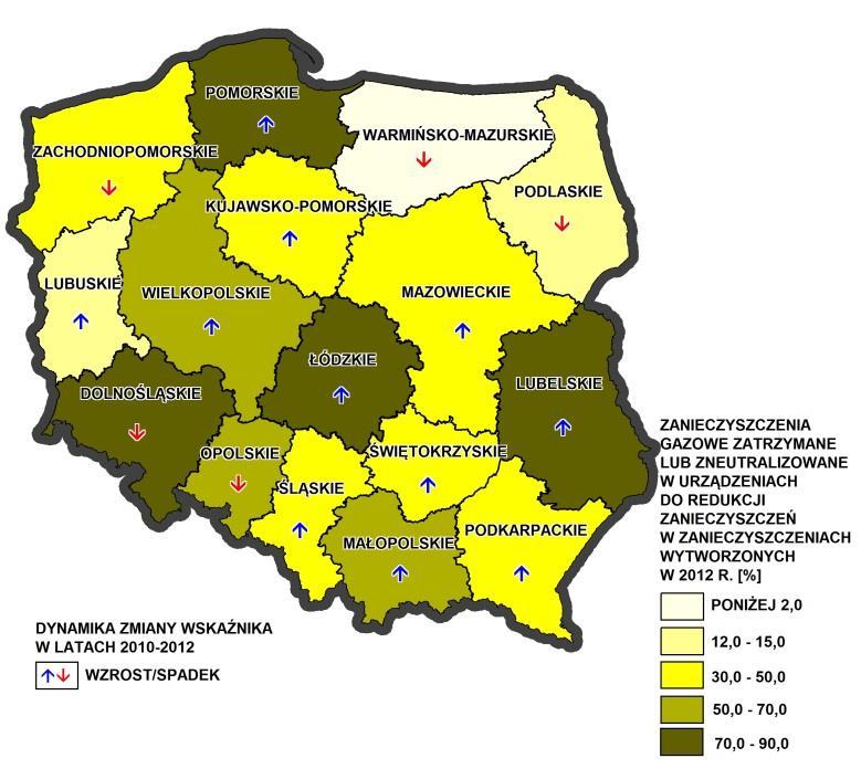 19. Zanieczyszczenia gazowe zatrzymane lub zneutralizowane w urządzeniach do redukcji zanieczyszczeń w