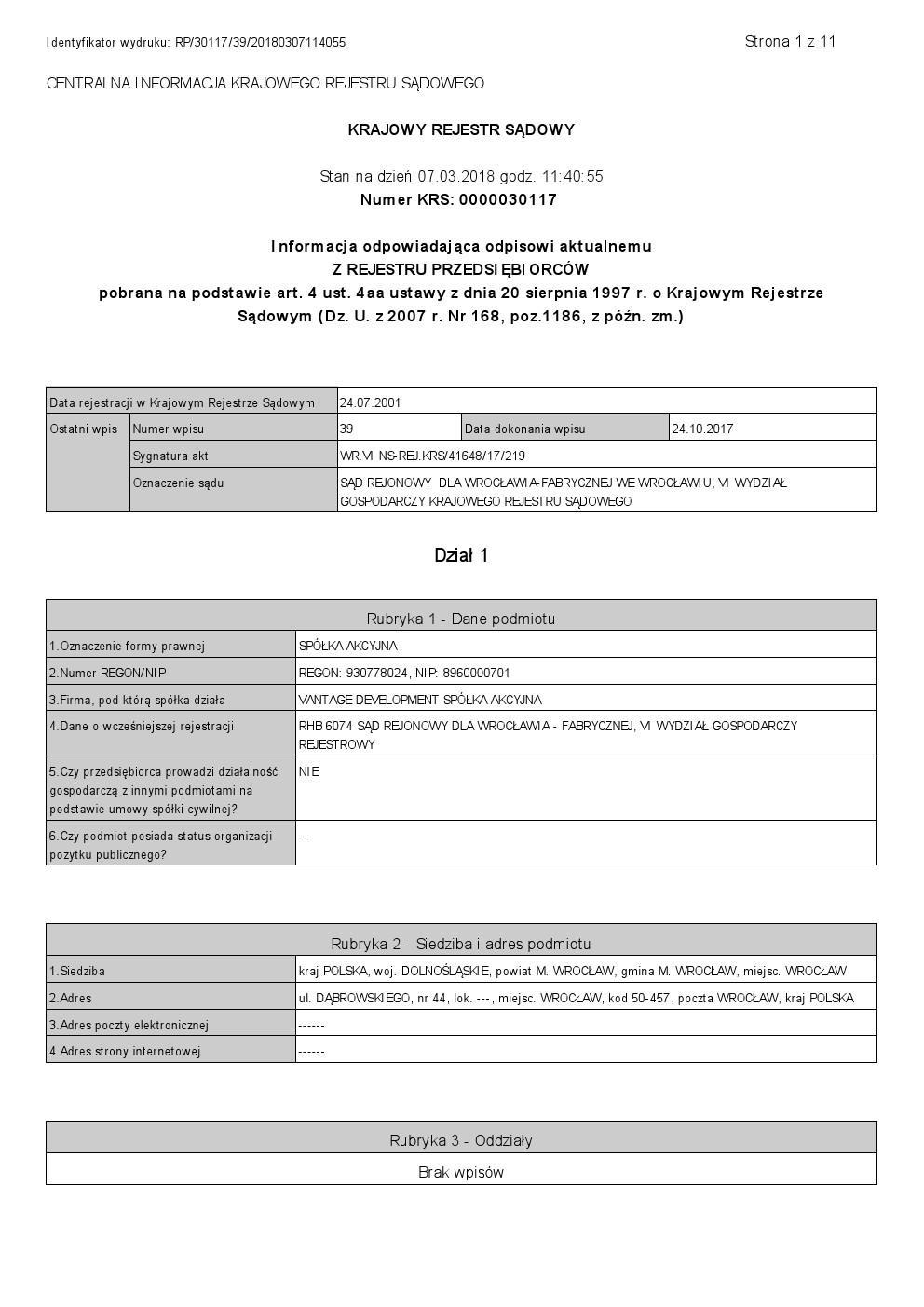 22. Aktualny odpis z