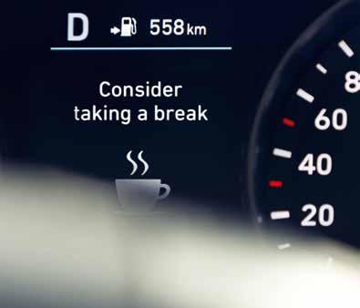 i30 Nowej Generacji to pierwszy Hyundai wyposażony w System monitorujący zmęczenie kierowcy (DAA).