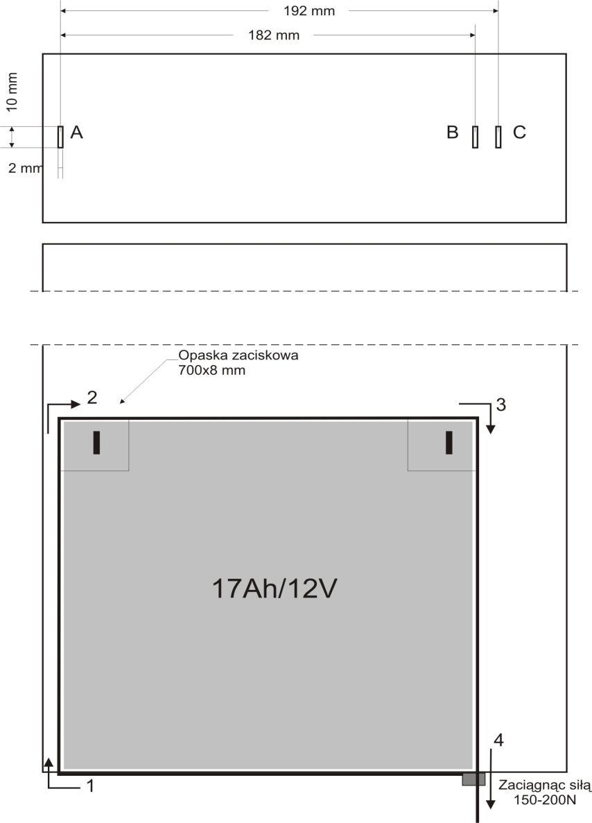 - AW wyjście sygnalizujące awarie. Wyjście techniczne AW podczas prawidłowej pracy zasilacza jest zwarte do masy (-AUX), natomiast w przypadku wystąpienia awarii wyjście zostaje odcięte od masy. 6.