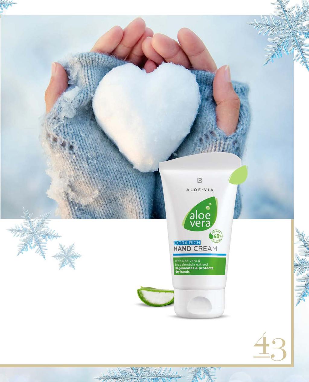 40 % Aloe Vera PIĘKNE DŁONIE ZIMĄ ALOE VERA ODŻYWCZY KREM DO RĄK Intensywnie pielęgnujący, ochronny krem do rąk.