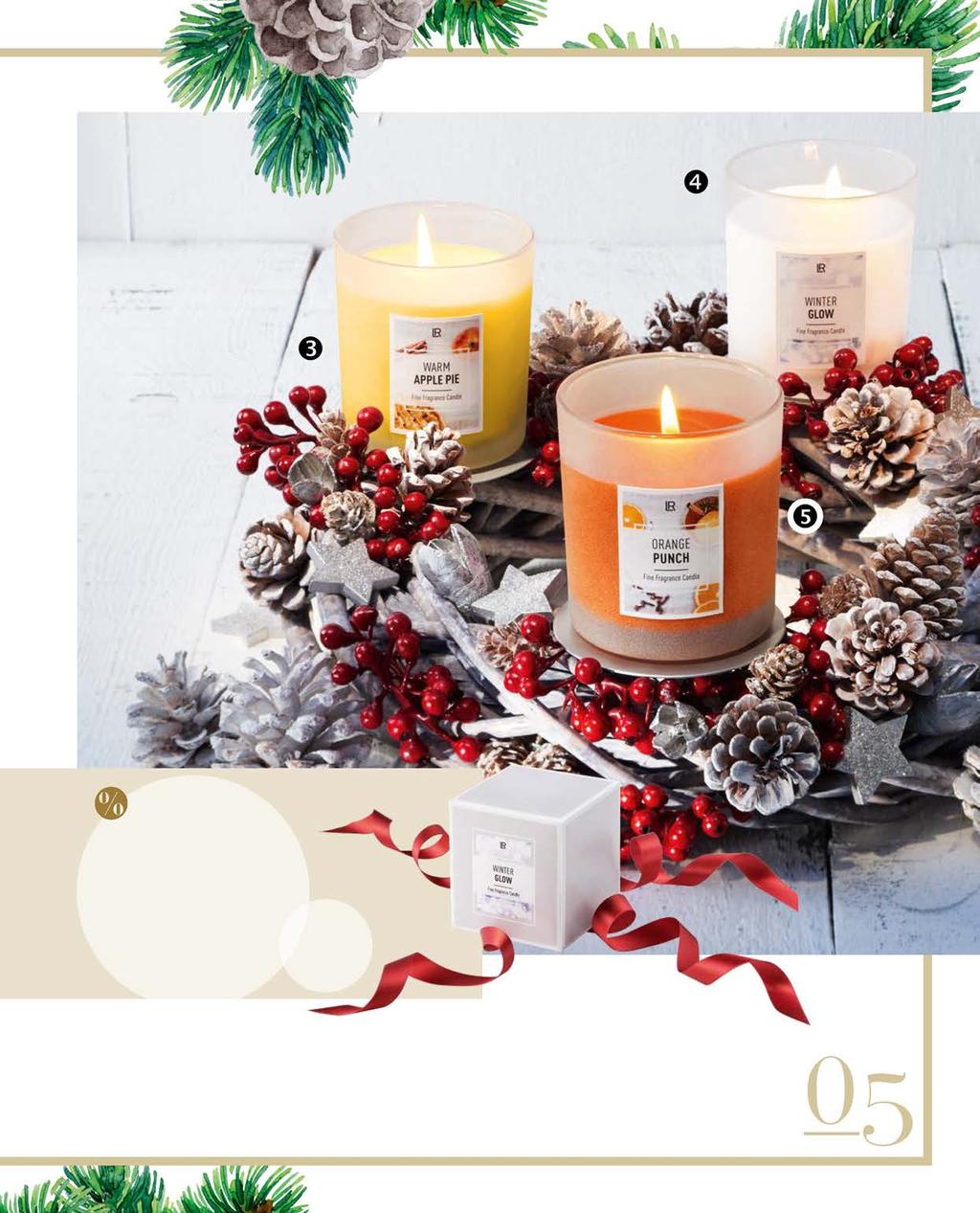 W POWIETRZU CZUĆ KLIMAT ŚWIĄT Trzy świece, które wypełnią Twój dom magicznym blaskiem i kuszącym aromatem.