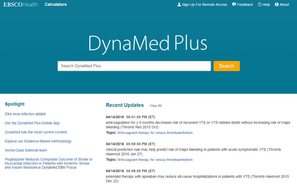 Kliknij link Feedback, aby wysłać opinię do zespołu redakcyjnego DynaMed Plus.