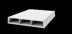 44 LISTWY KOMOROWE OPIS PRODUKTU Listwy komorowe Materiał: PVC biały Zastosowanie: wewnętrzne FUNKCJ Za pomocą punktów rozłączeniowych można szybko uzyskiwać potrzebny wymiar listw. Nr art. Opis Szer.