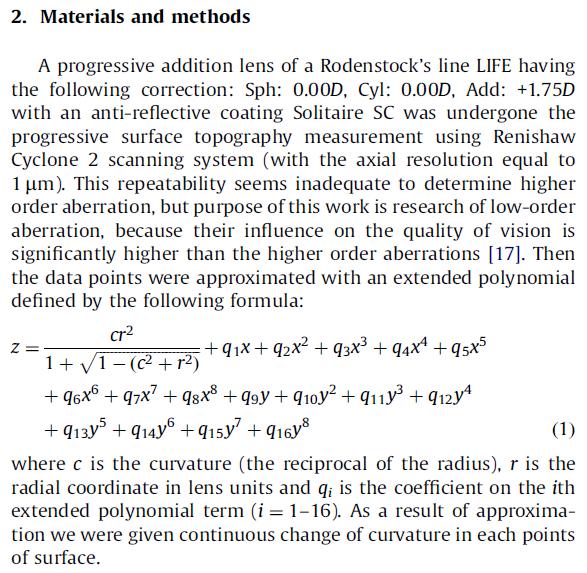 Siedlecki, Optical performance of the eye