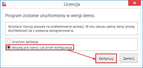 4 Instalacja pliku licencji Istnieją dwa sposoby wczytania pliku licencji do programu Eksport dokumentów dla księgowości.