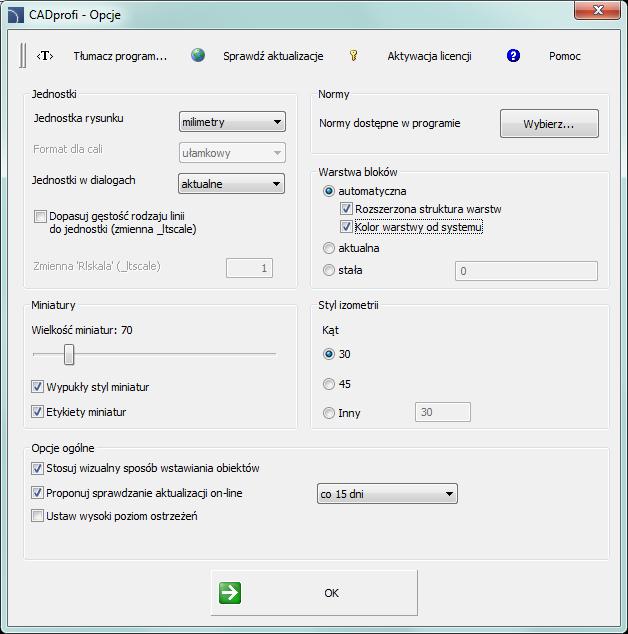 Nowa opcja warstw kolor warstwy zależny od wybranego systemu W programie możliwe jest stosowanie automatycznego zarządzania warstwami.