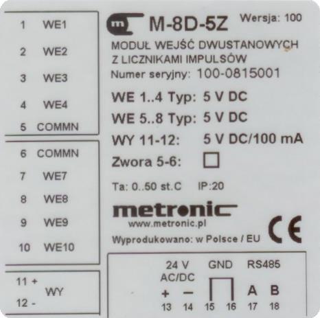 Konfiguracja modułu opisana jest na